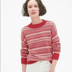 Gap Red Fair Isle Sweater